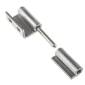 Pinet Stainless Steel Concealed Hinge Non-Handed Screw Fixing Removable Pin 80mm x 3mm Raw Finish 12-1-3528