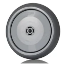 Tente Grey Rubber Trolley Wheel 125mm Diameter 32mm Width 100kg Load Capacity Polypropylene Hub Ball Bearing 026717