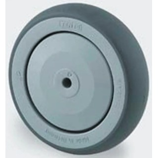 Tente Grey Rubber Trolley Wheel 200mm Diameter 32mm Width 100kg Load Capacity Polypropylene Hub Ball Bearing 006412