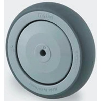 Tente Grey Rubber Trolley Wheel 200mm Diameter 32mm Width 100kg Load Capacity Polypropylene Hub Ball Bearing 006412