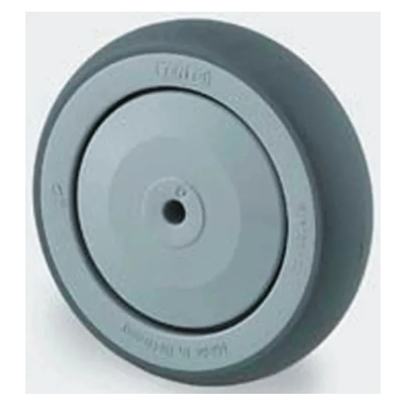 Tente Grey Rubber Trolley Wheel 200mm Diameter 32mm Width 100kg Load Capacity Polypropylene Hub Ball Bearing 006412