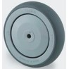 Tente Grey Rubber Trolley Wheel 200mm Diameter 32mm Width 100kg Load Capacity Polypropylene Hub Ball Bearing 006412