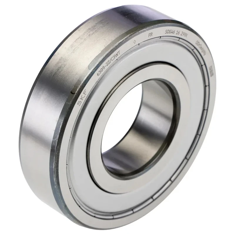 SKF Single Row Deep Groove Ball Bearing, Shielded, 45 mm ID, 100 mm OD, 25 mm Width, C3 Clearance, Sheet Metal 6309-2Z/C3WT