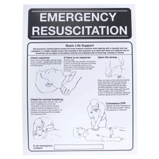 RS PRO First Aid Safety Wall Chart Plastic English 400mm x 300mm 559-568