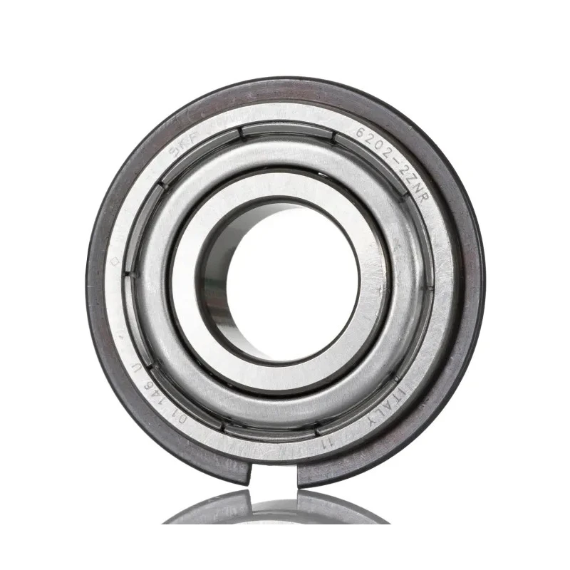SKF Single Row Deep Groove Ball Bearing 15 mm ID, 35 mm OD, 11 mm Width, Sheet Metal Cage 6202-2ZNR