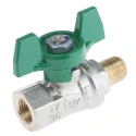 RS PRO Brass Threaded Ball Valve BSPP 1/4 to 2 in Inlet Port Size Steel Handle 150°C Operating Temperature 141-7726