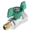 RS PRO Brass Threaded Ball Valve BSPP 1/4 to 2 in Inlet Port Size Steel Handle 150°C Operating Temperature 141-7726