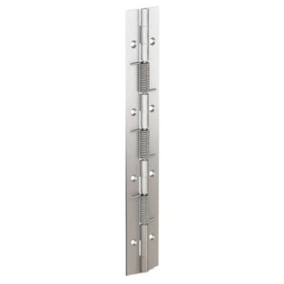 Pinet Stainless Steel Spring Hinge with Spring Loaded Pin, Screw Fixing, 240 mm x 40 mm x 1.5 mm 71-1- 3798