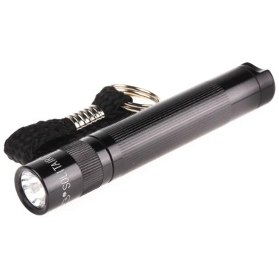 Maglite Black Incandescent Lamp Keyring Torch 2 lm, 81 mm K3A012