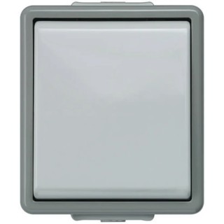 Siemens Grey 1 Way Push Button Light Switch 1 Gang Surface Mount 230V 10A DELTA 5TD4707