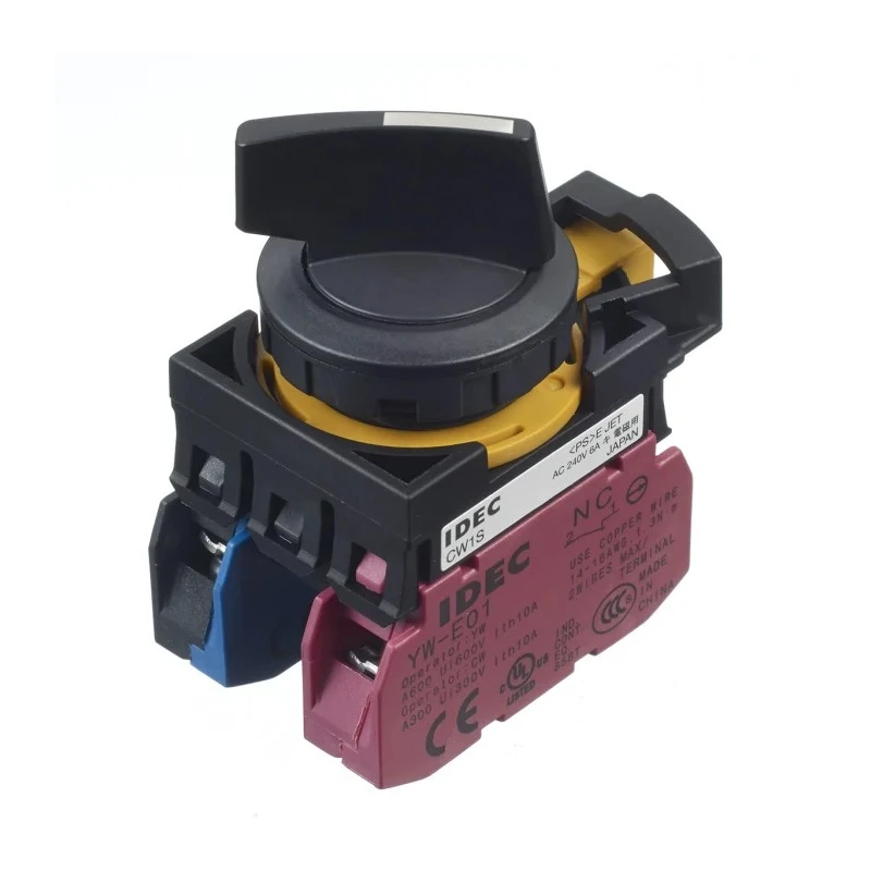 Idec Lever Selector Switch SPDT 2 Positions 22 mm Cutout Diameter Maintained Operation CW1S-2LE11