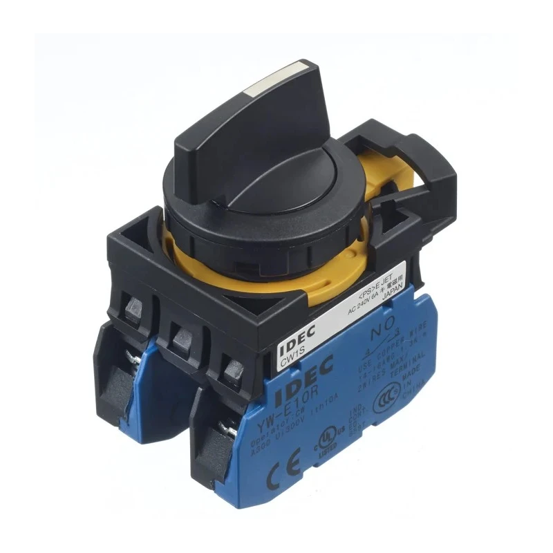 Idec Lever Selector Switch DPST 3 Positions 22 mm Cutout Diameter Maintained Operation CW1S-3LE20