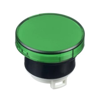 Idec Green Pilot Light Head, 22 mm Cutout, Round Shape, IP65 Flush Mount HW1A-P1GL