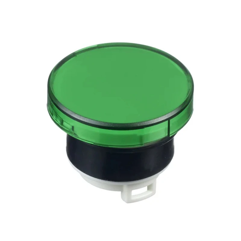 Idec Green Pilot Light Head, 22 mm Cutout, Round Shape, IP65 Flush Mount HW1A-P1GL