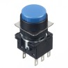 Idec LB Series Push Button Switch, Maintained Operation, 16 mm Cutout, DPDT, IP65, Blue Actuator, 30 V dc 125 V ac LB1B-A1T6S