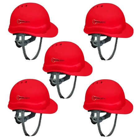 Buy Robustt X Shree JEE Safety Helmet Ratchet Red (Pack Of 5)