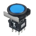 Idec Illuminated Push Button Switch Panel Mount Momentary On-Off 30 V dc 250 V ac Round Actuator LBW6L-M1T64S