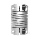 Huco Stainless Steel 6-Beam Flexible Clamp Coupler 15.9 mm Outside Diameter 6 mm Bore Size 25.4 mm Length 703.16.2222