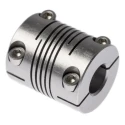 Huco Stainless Steel Clamp Flexible Coupler 19.1 mm OD 8 mm Bore x 22.9 mm Length 721.19.2828