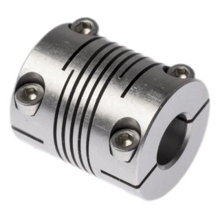 Huco Stainless Steel Clamp Flexible Coupler 19.1 mm OD 8 mm Bore x 22.9 mm Length 721.19.2828