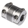Huco Stainless Steel Clamp Flexible Coupler 19.1 mm OD 8 mm Bore x 22.9 mm Length 721.19.2828