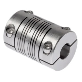 Huco Stainless Steel Clamp Flexible Coupler 25.4 mm OD 10 mm Bore 38.1 mm Length 703.25.3232