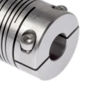 Huco Stainless Steel Clamp Flexible Coupler 25.4 mm OD 10 mm Bore 38.1 mm Length 703.25.3232