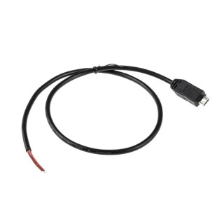 RS PRO IC Socket USB Cable Male Micro USB Type B to Unterminated Black 500mm 173-3530