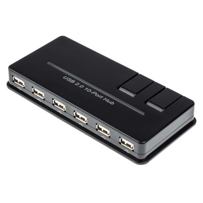 RS PRO 10 Port USB 2.0 USB Hub, USB Bus Powered 144-7996