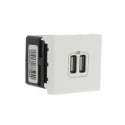 Legrand White 2 Gang USB Socket MOSAIC Indoor 1.5A 100-240V AC 0 775 94