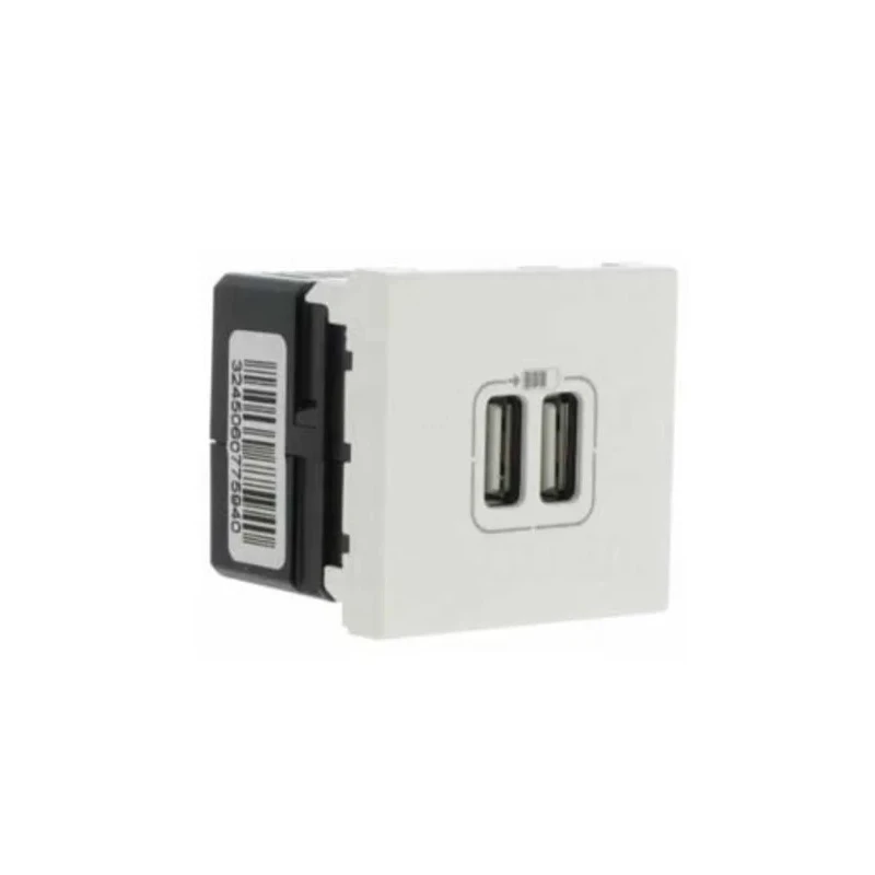 Legrand White 2 Gang USB Socket MOSAIC Indoor 1.5A 100-240V AC 0 775 94