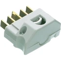 LK 16A 440V Type K Danish Mains Plug Grey Thermoplastic Clamp 210A5060