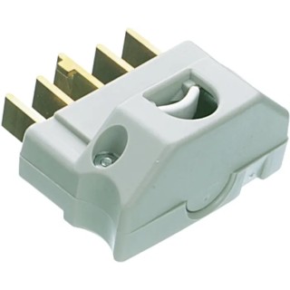 LK 16A 440V Type K Danish Mains Plug Grey Thermoplastic Clamp 210A5060