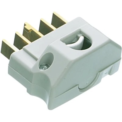 LK 16A 440V Type K Danish Mains Plug Grey Thermoplastic Clamp 210A5060