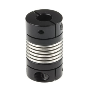 Ruland 15 mm OD 6 mm Bore Stainless Steel Bellows Clamp Coupler, 27.2 mm Length MBC15-6-6-A