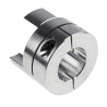 Ruland 57.2 mm Outside Diameter Elastomer Insert Aluminium Clamp Style Zero Backlash Coupler MJC57-30-A