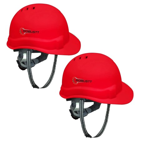 Buy Robustt X Shree JEE Safety Helmet Ratchet Red (Pack Of 2)