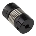 Ruland Aluminium Clamp Style Flexible Coupler 19.1 mm OD, 6 mm x 5 mm Bore, 30.2 mm Length, Stainless Steel MBC19-6-5-A
