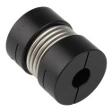 Ruland Aluminium Clamp Style Flexible Coupler 14 mm x 20 mm Bore, 41.3 mm OD, 50.8 mm Length, Stainless Steel MBC41-20-14-A