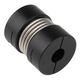 Ruland Aluminium Clamp Style Flexible Coupler 14 mm x 20 mm Bore, 41.3 mm OD, 50.8 mm Length, Stainless Steel MBC41-20-14-A