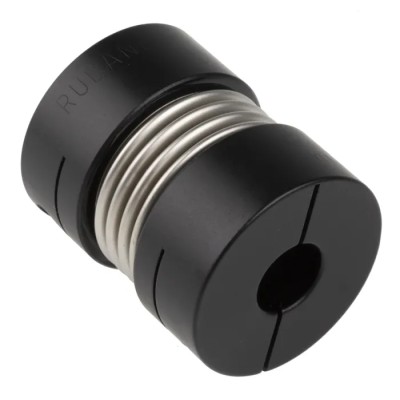 Ruland Aluminium Clamp Style Flexible Coupler 14 mm x 20 mm Bore, 41.3 mm OD, 50.8 mm Length, Stainless Steel MBC41-20-14-A