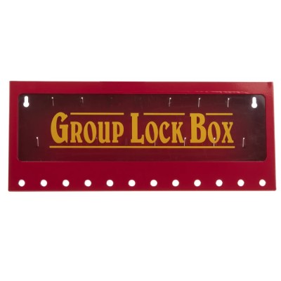 Brady 12 Padlock Lockout Station Metal Wall Lock Box Large Made of Powder Coated Steel METAL WALL LOCK BOX, LARGE