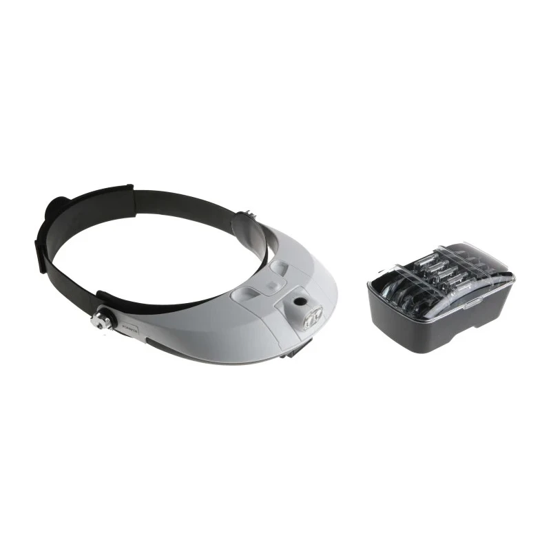 RS PRO Illuminated Magnifying Headband with 6x Magnification, LED Light, Battery Operated 1.5 V AAA 175-0436