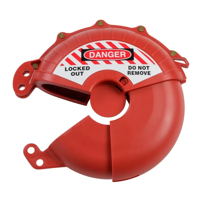 Brady Red 2-Lock ABS Gate Valve Lockout with 9.65 mm Shackle Diameter CGV-7