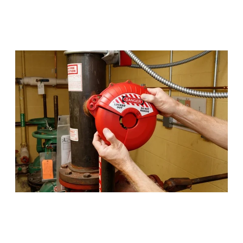 Brady Red 2-Lock ABS Gate Valve Lockout with 9.65 mm Shackle Diameter CGV-7