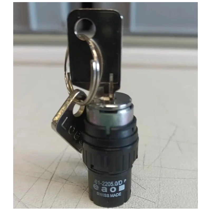 EAO IP65 Keylock Switch, 5A Current, 2-Position Latching, Standard Key, Square Bezel 