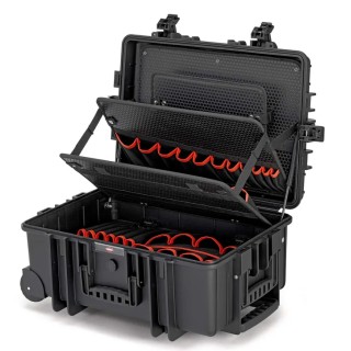 Knipex Robust45 Shockproof Dustproof Waterproof Plastic Tool Case 263x609x428 mm 45 Litres Load Capacity 35 kg 00 21 37 LE