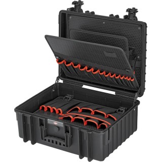 Knipex Robust34 Black Plastic Heavy Duty Tool Case 510 mm x 419 mm x 215 mm 34L Volume 7.1kg Weight 00 21 36 LE