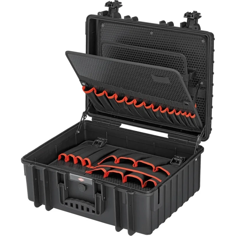 Knipex Robust34 Black Plastic Heavy Duty Tool Case 510 mm x 419 mm x 215 mm 34L Volume 7.1kg Weight 00 21 36 LE