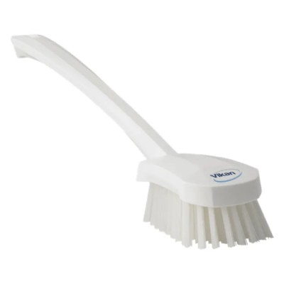 Vikan Hard Bristle White Scrubbing Brush 36 mm Bristle Length Polyester Bristle Material 41865